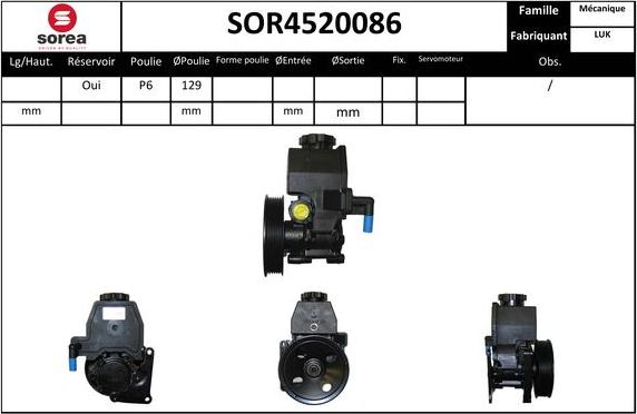 EAI SOR4520086 - Гідравлічний насос, рульове управління, ГУР avtolavka.club