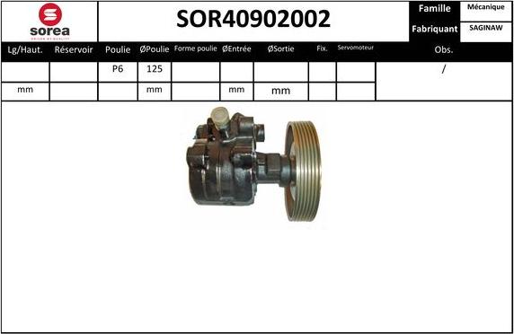 EAI SOR40902002 - Гідравлічний насос, рульове управління, ГУР avtolavka.club