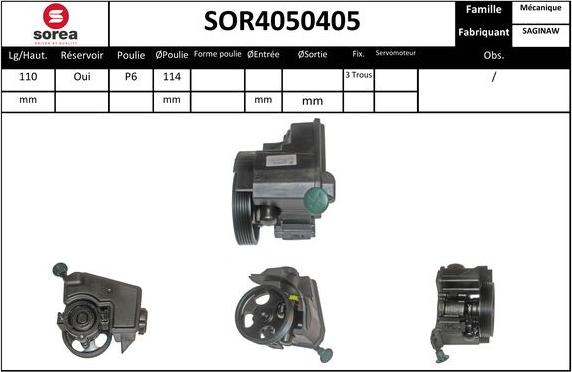 EAI SOR4050405 - Гідравлічний насос, рульове управління, ГУР avtolavka.club