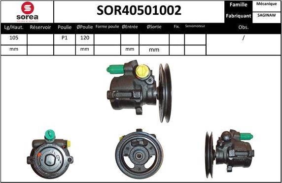 EAI SOR40501002 - Гідравлічний насос, рульове управління, ГУР avtolavka.club