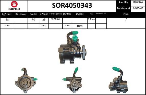 EAI SOR4050343 - Гідравлічний насос, рульове управління, ГУР avtolavka.club