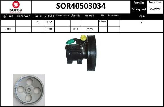 EAI SOR40503034 - Гідравлічний насос, рульове управління, ГУР avtolavka.club