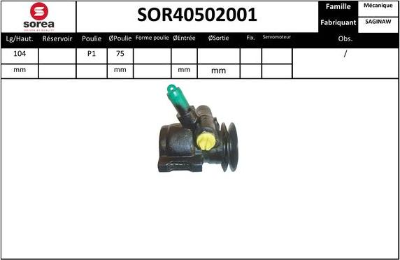 EAI SOR40502001 - Гідравлічний насос, рульове управління, ГУР avtolavka.club