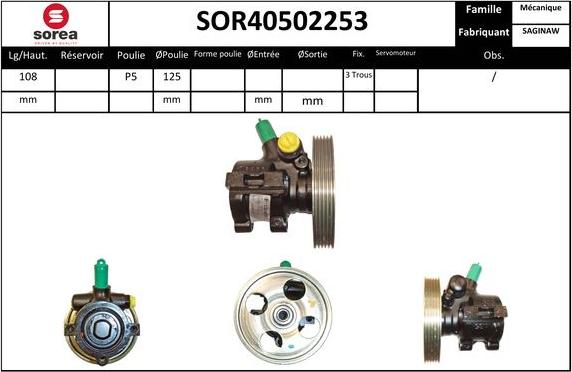 EAI SOR40502253 - Гідравлічний насос, рульове управління, ГУР avtolavka.club