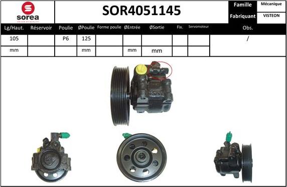 EAI SOR4051145 - Гідравлічний насос, рульове управління, ГУР avtolavka.club