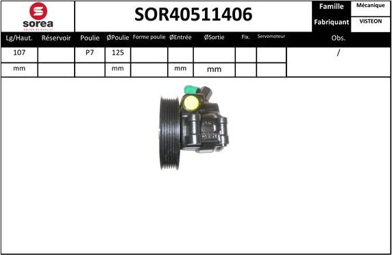 EAI SOR40511406 - Гідравлічний насос, рульове управління, ГУР avtolavka.club