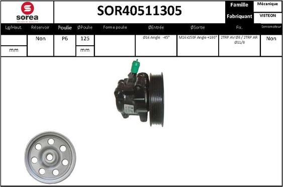 EAI SOR40511305 - Гідравлічний насос, рульове управління, ГУР avtolavka.club