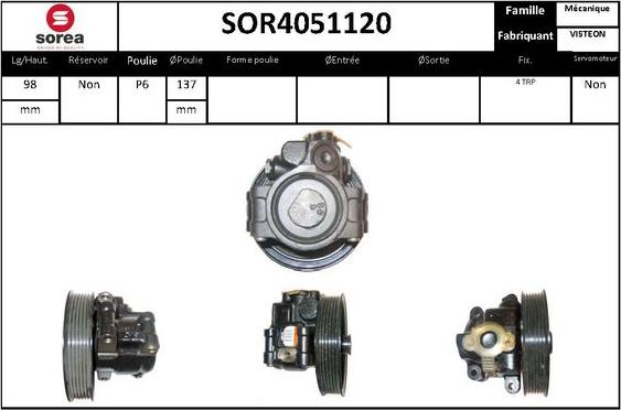 EAI SOR4051120 - Гідравлічний насос, рульове управління, ГУР avtolavka.club