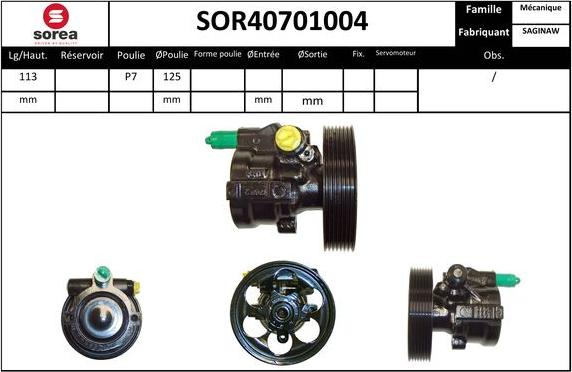 EAI SOR40701004 - Гідравлічний насос, рульове управління, ГУР avtolavka.club