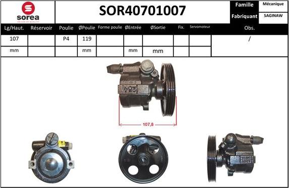 EAI SOR40701007 - Гідравлічний насос, рульове управління, ГУР avtolavka.club