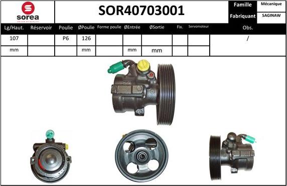 EAI SOR40703001 - Гідравлічний насос, рульове управління, ГУР avtolavka.club