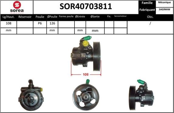 EAI SOR40703811 - Гідравлічний насос, рульове управління, ГУР avtolavka.club