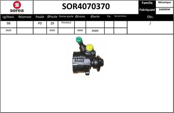 EAI SOR4070370 - Гідравлічний насос, рульове управління, ГУР avtolavka.club