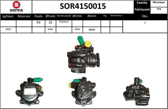 EAI SOR4150015 - Гідравлічний насос, рульове управління, ГУР avtolavka.club