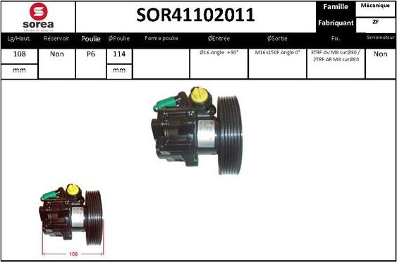 EAI SOR41102011 - Гідравлічний насос, рульове управління, ГУР avtolavka.club