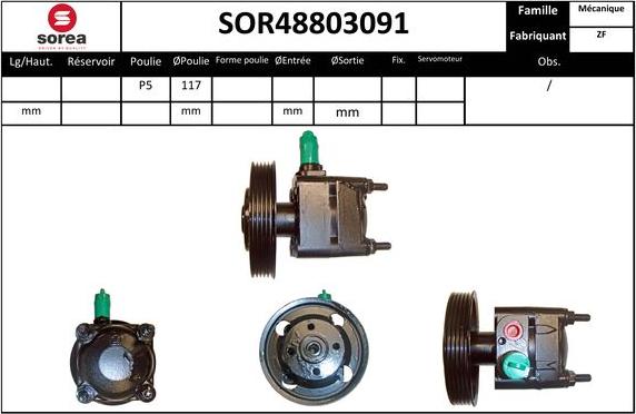 EAI SOR48803091 - Гідравлічний насос, рульове управління, ГУР avtolavka.club