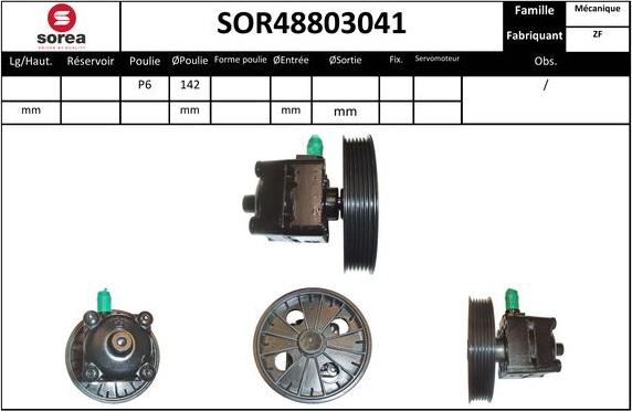 EAI SOR48803041 - Гідравлічний насос, рульове управління, ГУР avtolavka.club