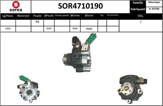 EAI SOR4710190 - Гідравлічний насос, рульове управління, ГУР avtolavka.club