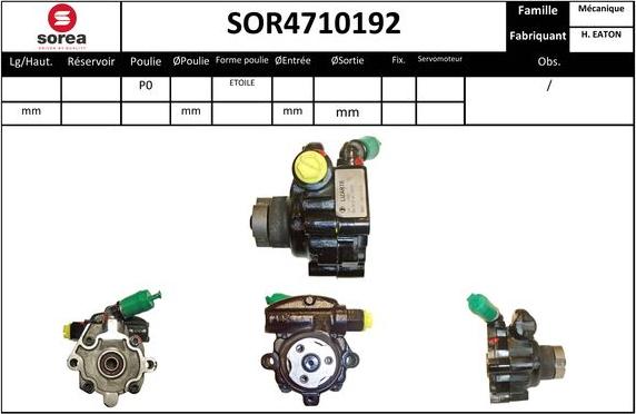 EAI SOR4710192 - Гідравлічний насос, рульове управління, ГУР avtolavka.club