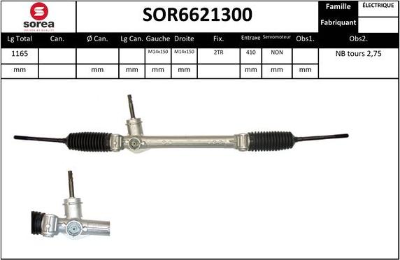 EAI SOR6621300 - Рульовий механізм, рейка avtolavka.club