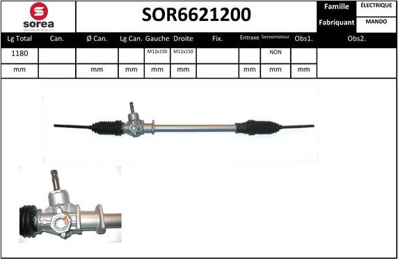 EAI SOR6621200 - Рульовий механізм, рейка avtolavka.club