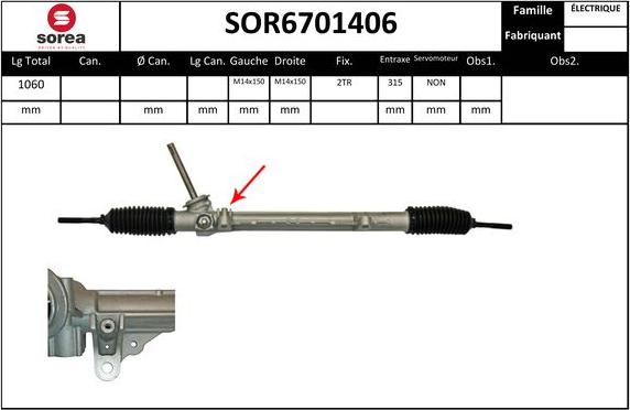 EAI SOR6701406 - Рульовий механізм, рейка avtolavka.club