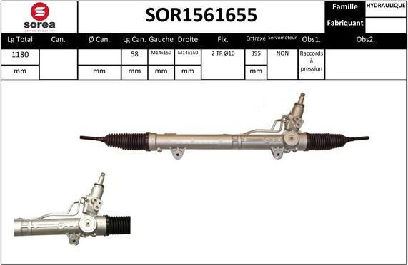 EAI SOR1561655 - Рульовий механізм, рейка avtolavka.club