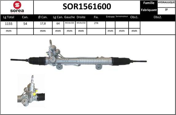 EAI SOR1561600 - Рульовий механізм, рейка avtolavka.club