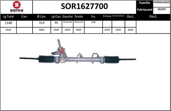 EAI SOR1627700 - Рульовий механізм, рейка avtolavka.club