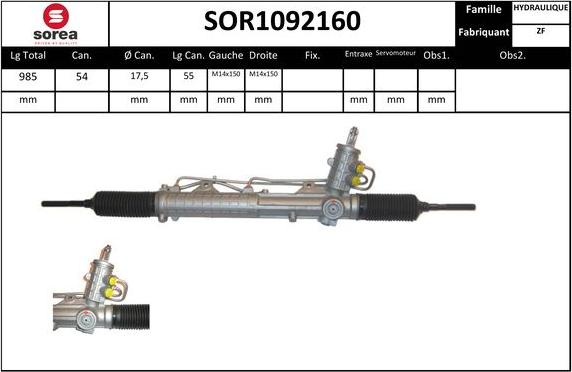 EAI SOR1092160 - Рульовий механізм, рейка avtolavka.club