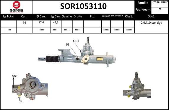 EAI SOR1053110 - Рульовий механізм, рейка avtolavka.club