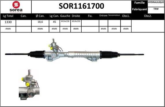 EAI SOR1161700 - Рульовий механізм, рейка avtolavka.club