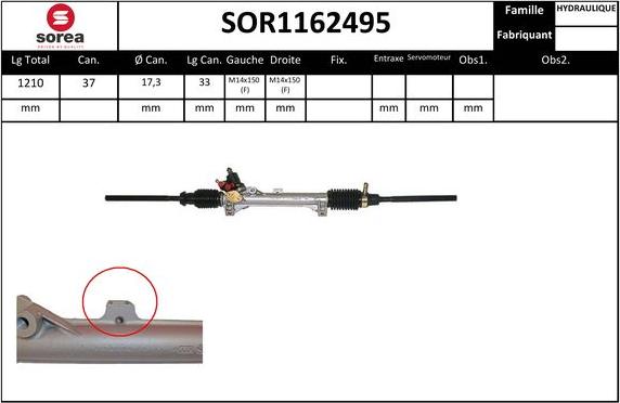 EAI SOR1162495 - Рульовий механізм, рейка avtolavka.club