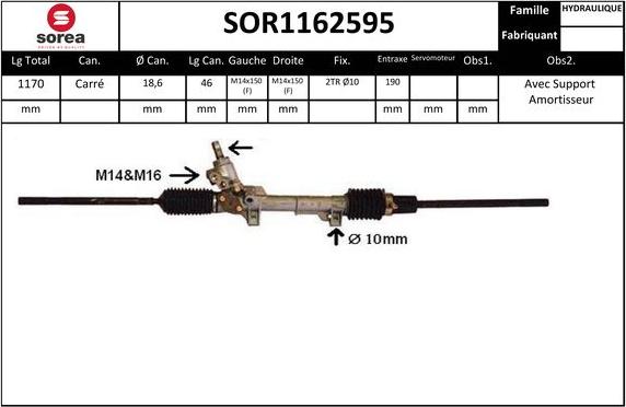 EAI SOR1162595 - Рульовий механізм, рейка avtolavka.club