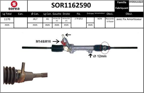 EAI SOR1162590 - Рульовий механізм, рейка avtolavka.club