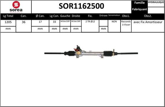 EAI SOR1162500 - Рульовий механізм, рейка avtolavka.club