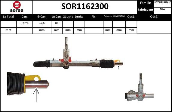 EAI SOR1162300 - Рульовий механізм, рейка avtolavka.club