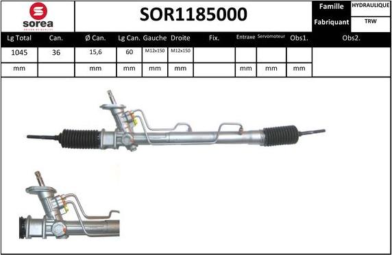 EAI SOR1185000 - Рульовий механізм, рейка avtolavka.club