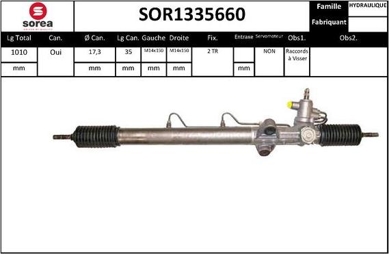 EAI SOR1335660 - Рульовий механізм, рейка avtolavka.club