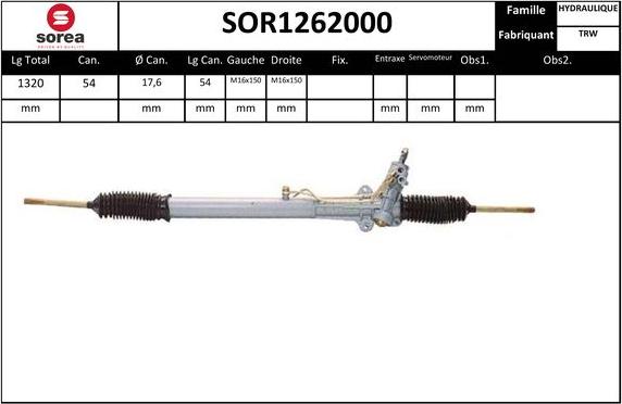 EAI SOR1262000 - Рульовий механізм, рейка avtolavka.club