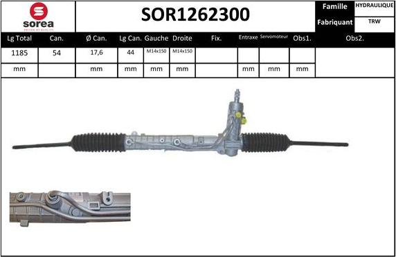 EAI SOR1262300 - Рульовий механізм, рейка avtolavka.club