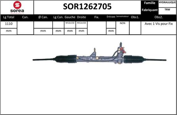 EAI SOR1262705 - Рульовий механізм, рейка avtolavka.club