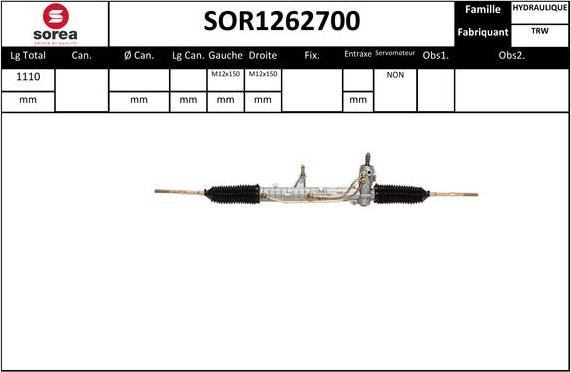 EAI SOR1262700 - Рульовий механізм, рейка avtolavka.club