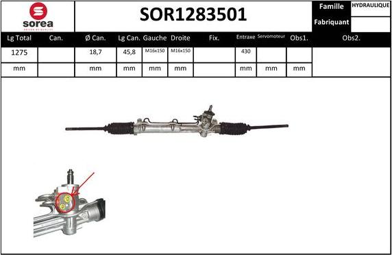 EAI SOR1283501 - Рульовий механізм, рейка avtolavka.club