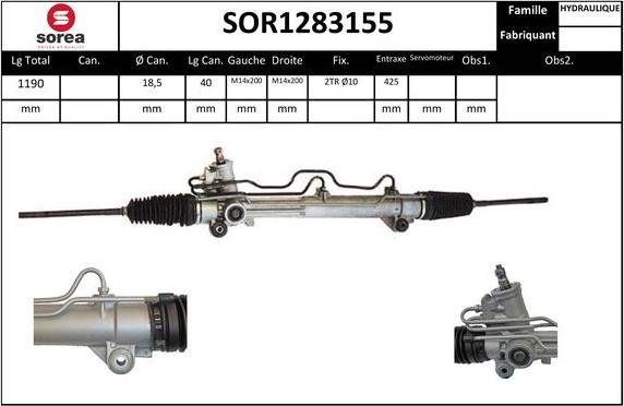 EAI SOR1283155 - Рульовий механізм, рейка avtolavka.club