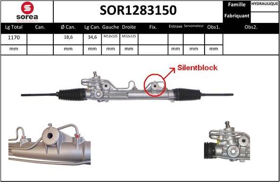 EAI SOR1283150 - Рульовий механізм, рейка avtolavka.club