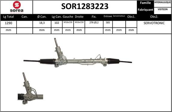 EAI SOR1283223 - Рульовий механізм, рейка avtolavka.club