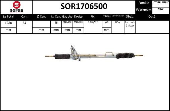 EAI SOR1706500 - Рульовий механізм, рейка avtolavka.club