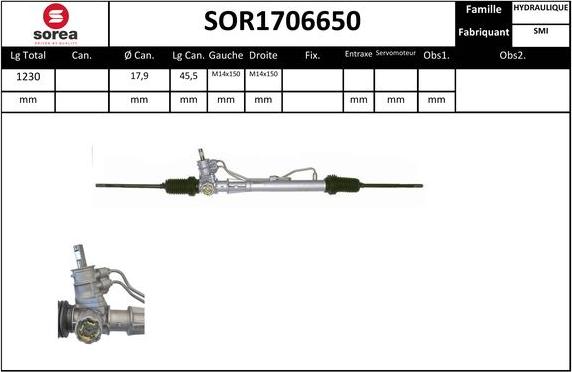 EAI SOR1706650 - Рульовий механізм, рейка avtolavka.club