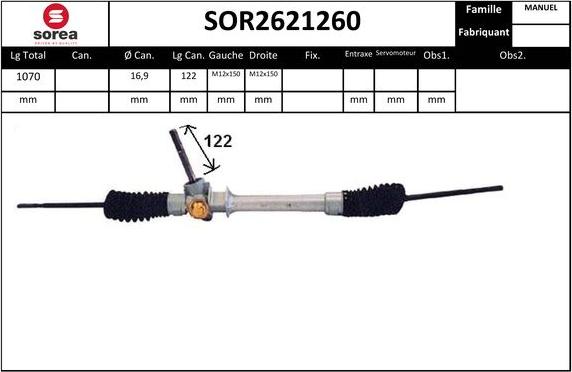 EAI SOR2621260 - Рульовий механізм, рейка avtolavka.club